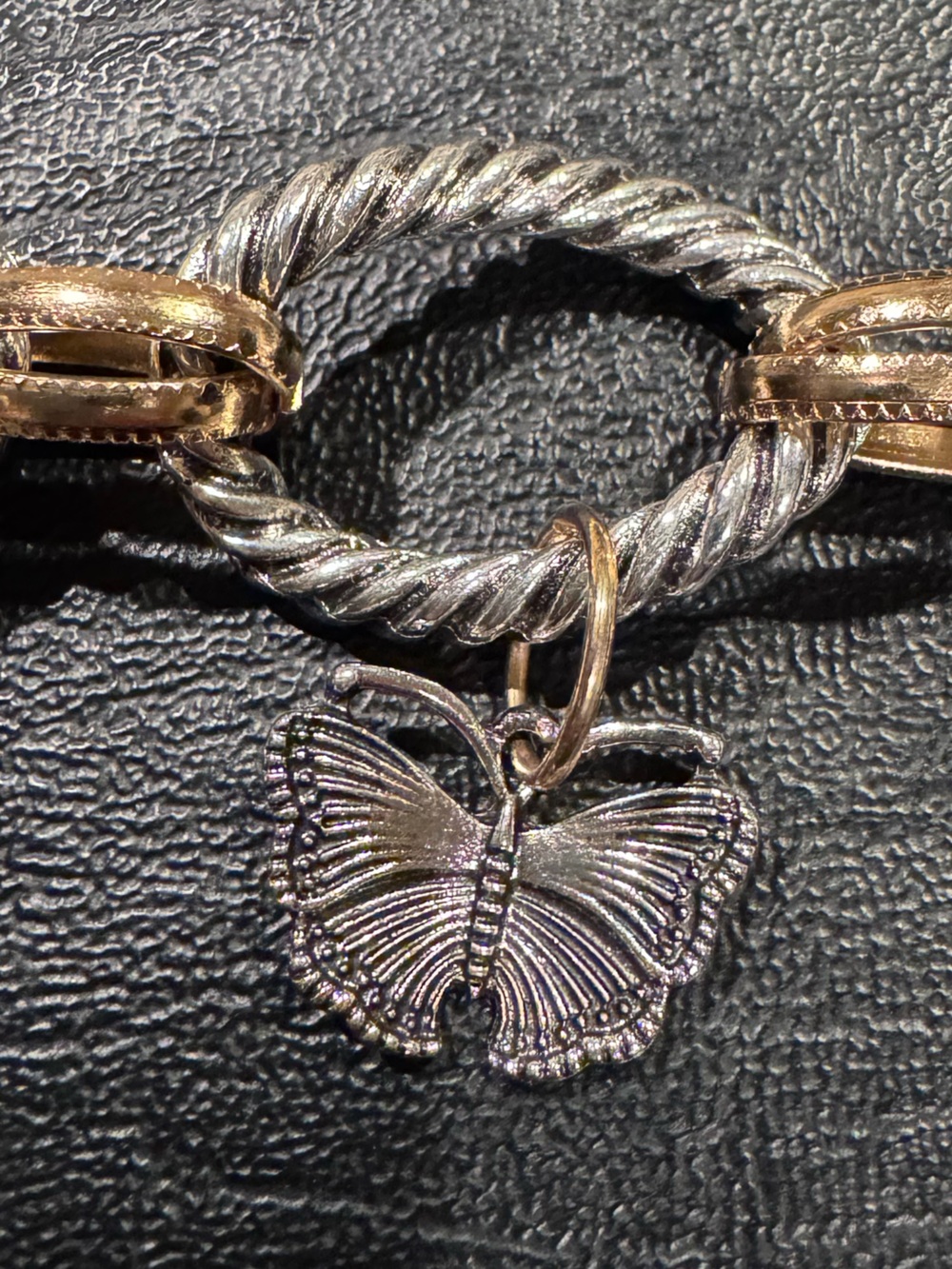 Charm Necklace Two-Tone Rope Link - Picture 9 of 16